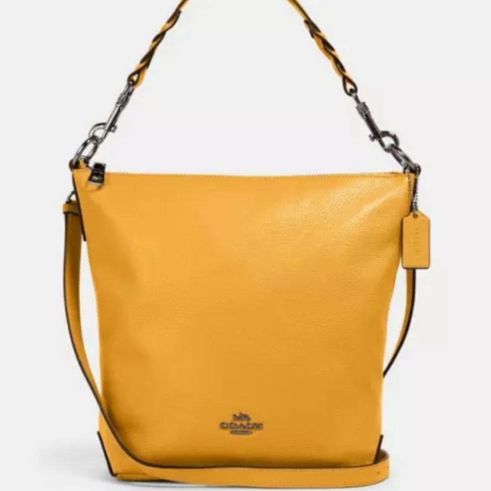 Coach Abby duffle shoulder crossbody bag purse in Honey yellow